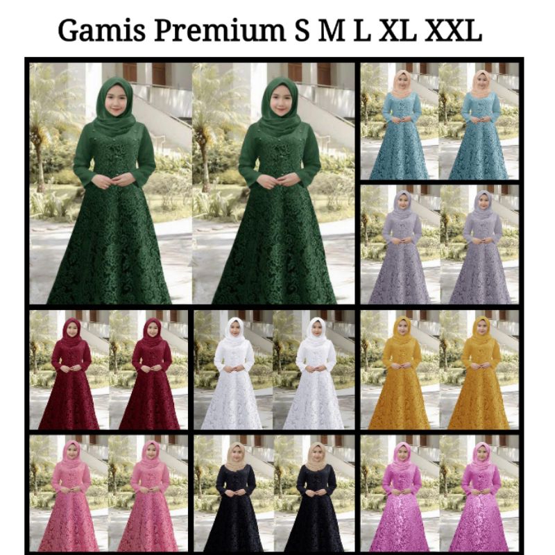 AURORA- BAJU DRESS GAMIS BRUKAT TIMBUL PURING MUTIARA PREMIUM WANITA MUSLIMAH S M L XL XXL JUMBO ACA