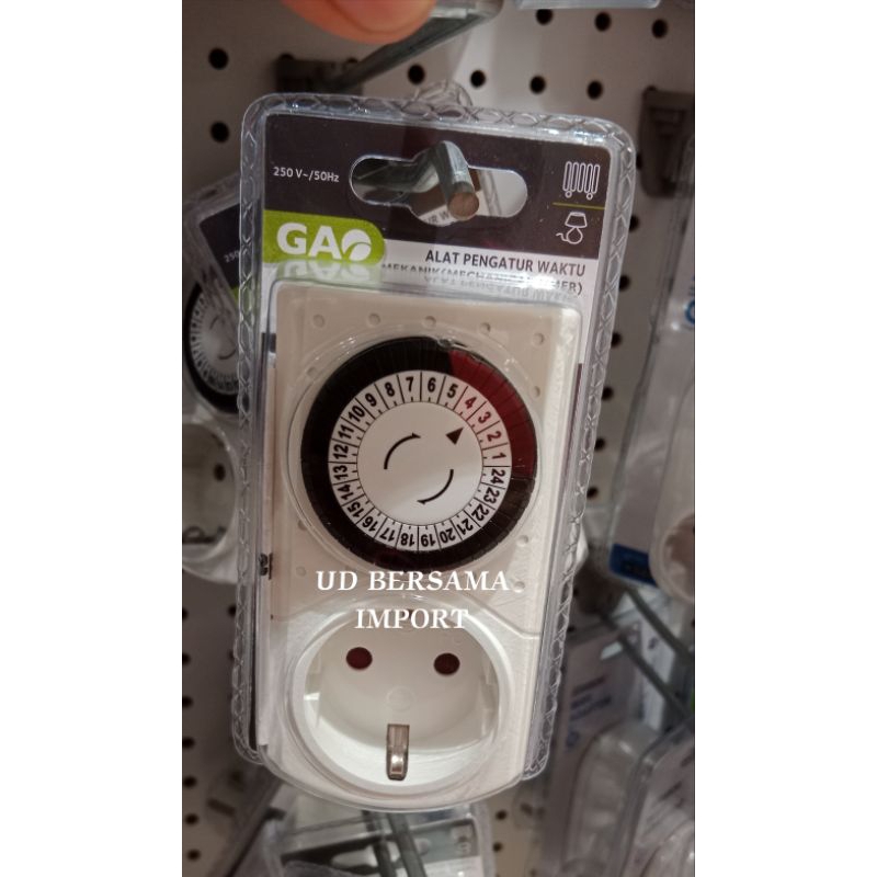 GAO Stop Kontak Timer Mekanik 15gd/Stop Kontak/Mechanical Daily
