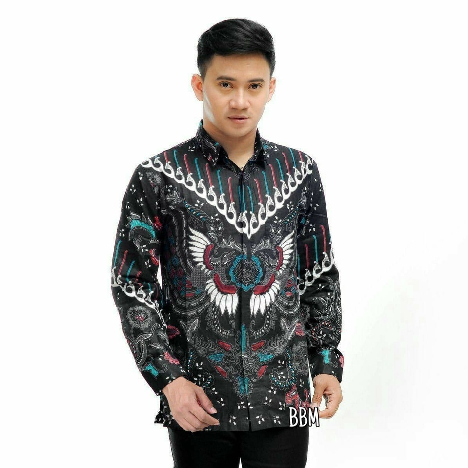 Atasan Kemeja Batik Pria Dewasa Lengan Panjang Kenongo Hem Padi Pekalongan Baju Kondangan Kerja Pakaian Pria Termurah