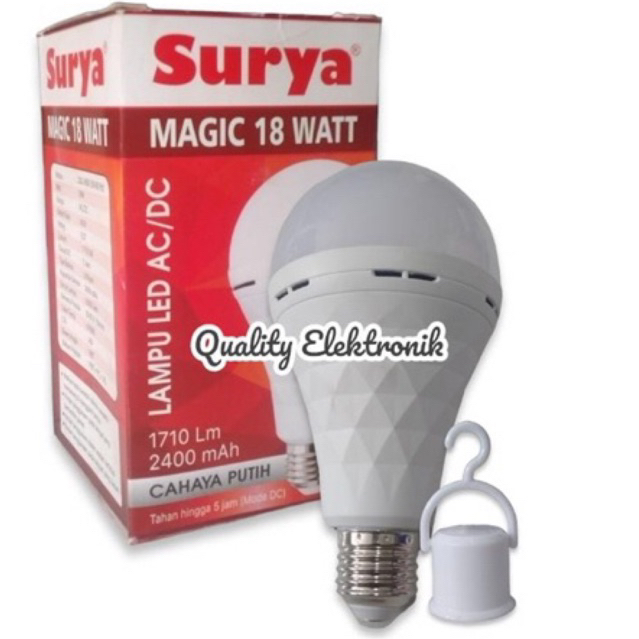 LAMPU LED EMERGENCY AC DC 9watt 12watt 18watt SURYA MAGIC BISA NYALA SAAT LAMPU MATI