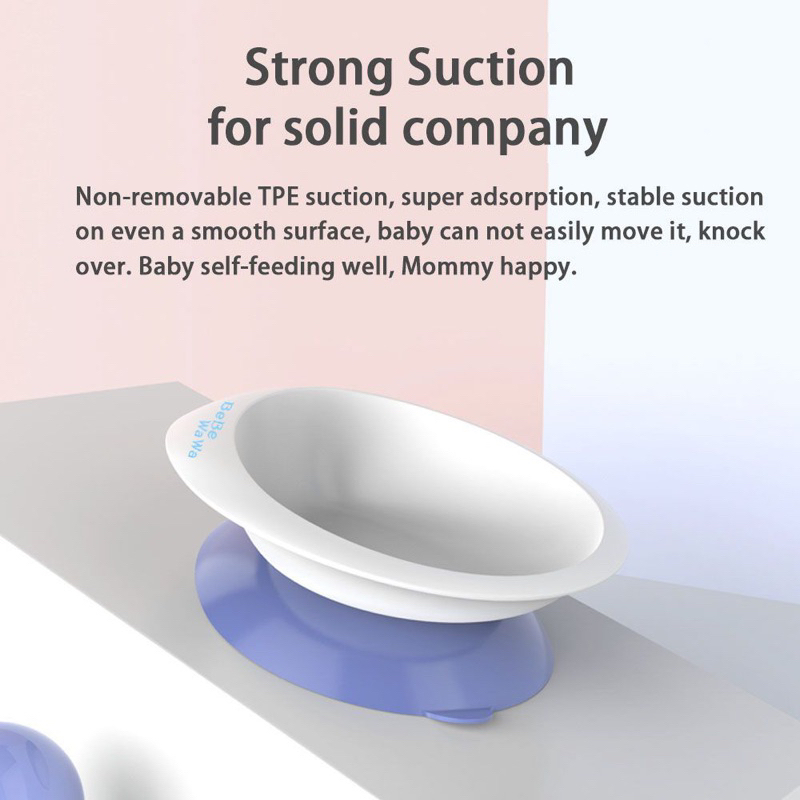 Babysafe B354 Suction Bowl with Spoon - Baby Safe Mangkok Makan Anak Bayi Silikon + Sendok