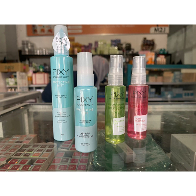 PIXY SETTING SPRAY ALL VARIASI | pixy setting spray aqua | pixy face mist | Pixy glowsenssials fave mist