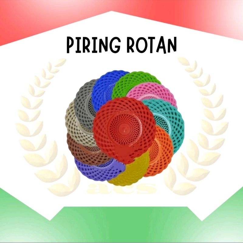 Piring rotan anyaman plastik harga untuk 12pcs / piring sajian model rotan bahan plastik