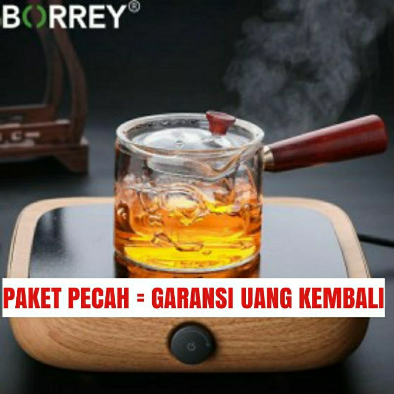 TEKO KACA TAHAN API KOMPOR DR ZAIDUL PANAS DINGIN ESTETIK INFUS WATER FILTER SARINGAN TEH REMPAH MAS