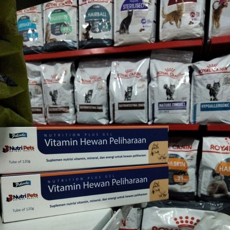 Nutri pets Animal Health Nutrition plus gel supelemen nutrisi vitamin dan energi hewan Nutri pets tube of 120gr