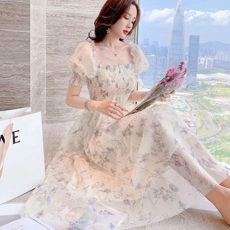 Show Thin Chifon Floral Dress M335