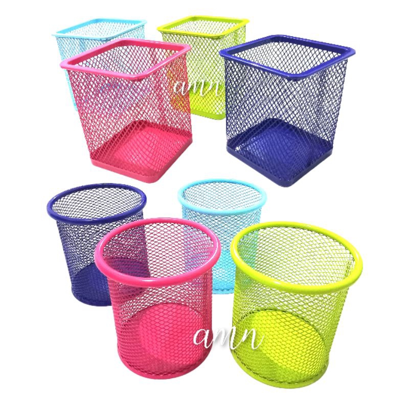 

4 Pcs Tempat Pulpen Alat Tulis Pensil Besi Jaring Pen Holder Meja Desk Organiser