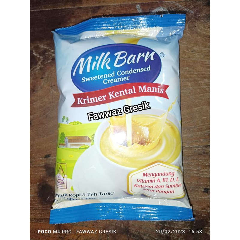 Susu Kental Manis Dairy Champ Milk Barn Bantal Bag 1kg / Milk Barn Dairy Champ Krimer Kental Manis Pouch 1 kg