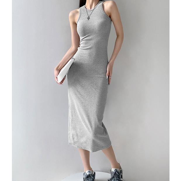 [Premium] Back Open Tight Long Dress 7104 S/M/L