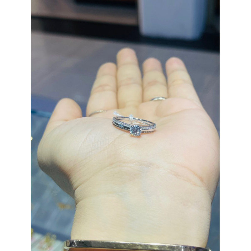 cincin soliter mas putih amero