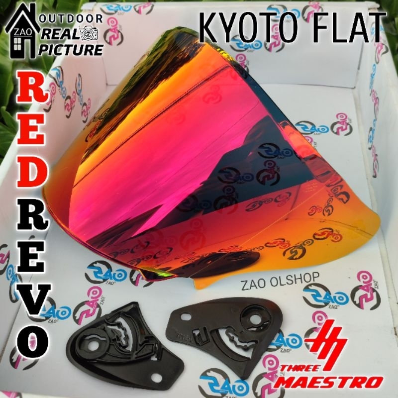 Kaca Helm KYT KYOTO Visor open venom FLAT kyt kyoto kaca datar nyaman by Three Maestro helmet tm3