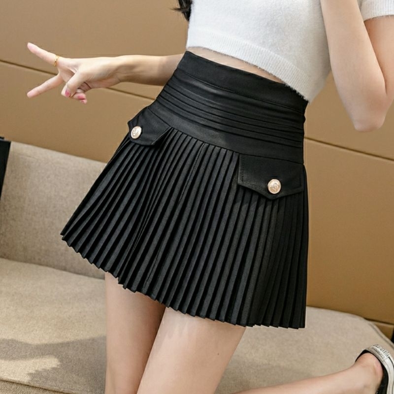 MDLV ~ 5577# Varvara Pleated Mini Skirt Rok Korea Import