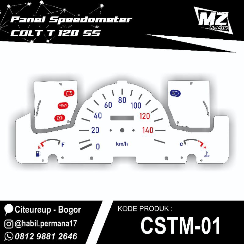 CUSTOM PANEL SPEEDOMETER COLT T120SS