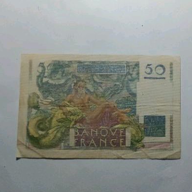 50 Cinqvante Francs 1930 Uang Kertas Kuno Perancis VF