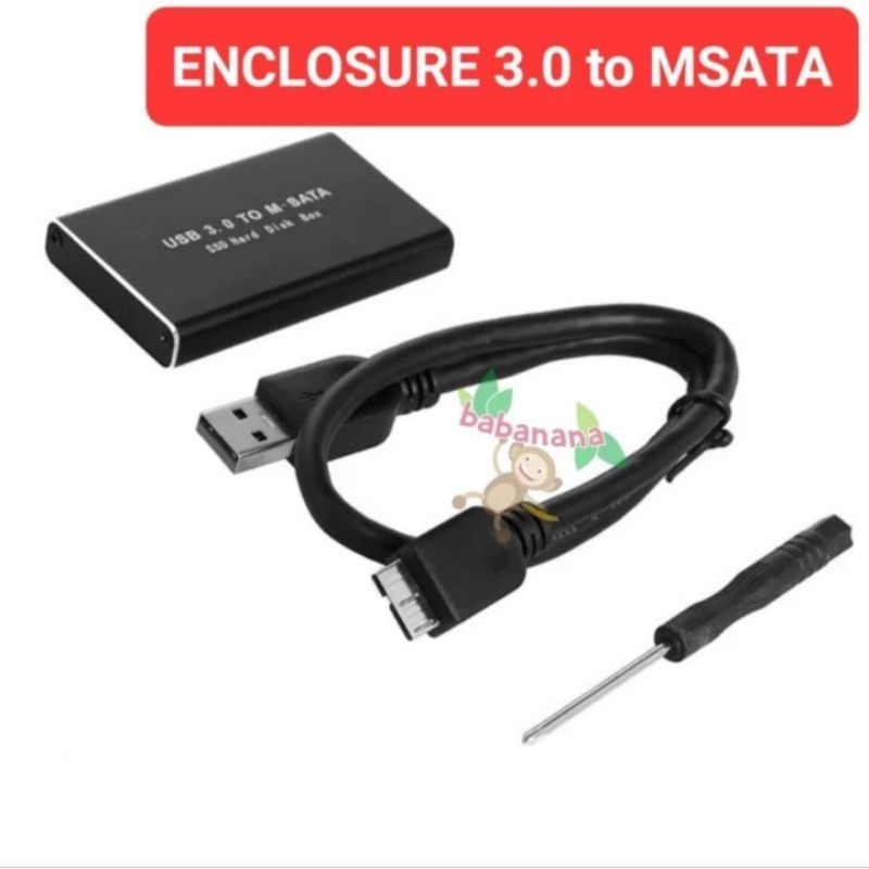 MSATA SSD TO USB 3.0 ENCLOSURE M.SATA ADAPTER CONVERTER HDD PC CASING