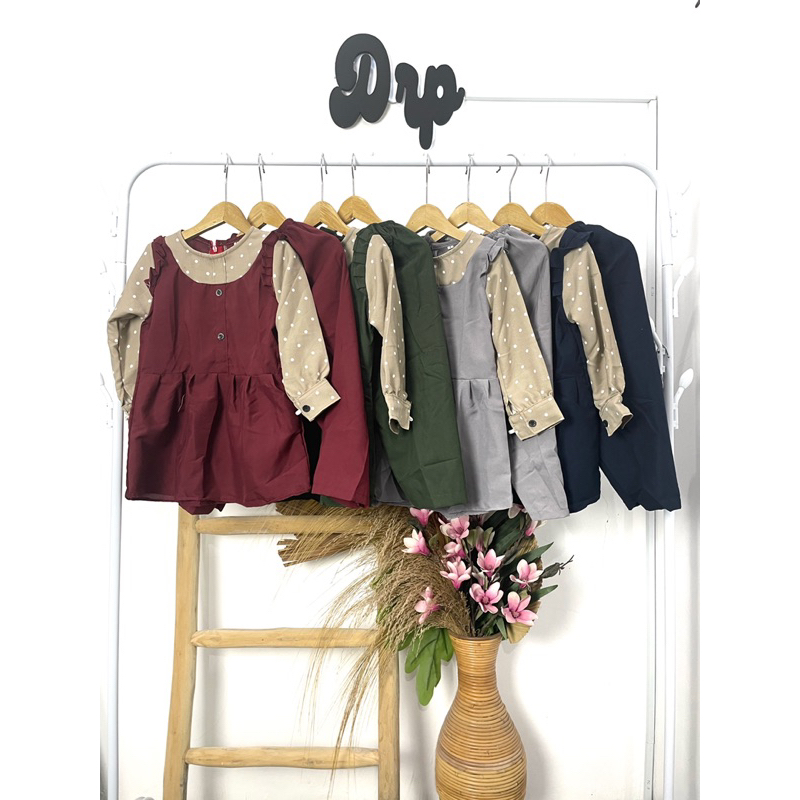 DRPKIDSWEAR - Gamis anak perempuan 2-3 tahun - TANIA ONE SET