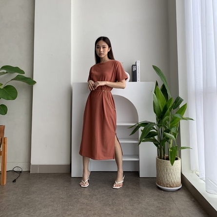 Nessie Dress / Dress Midi Knit Wanita