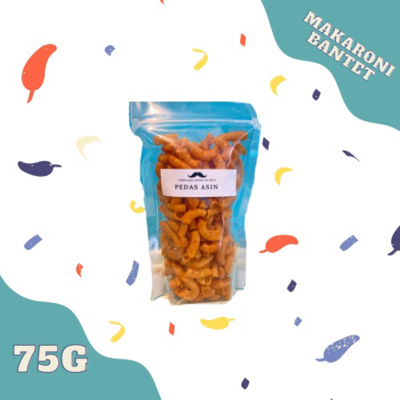 

makaroni bantet makaroni renyah makaroni garing isi 75g Rasa PEDAS ASIN Cemilan murah