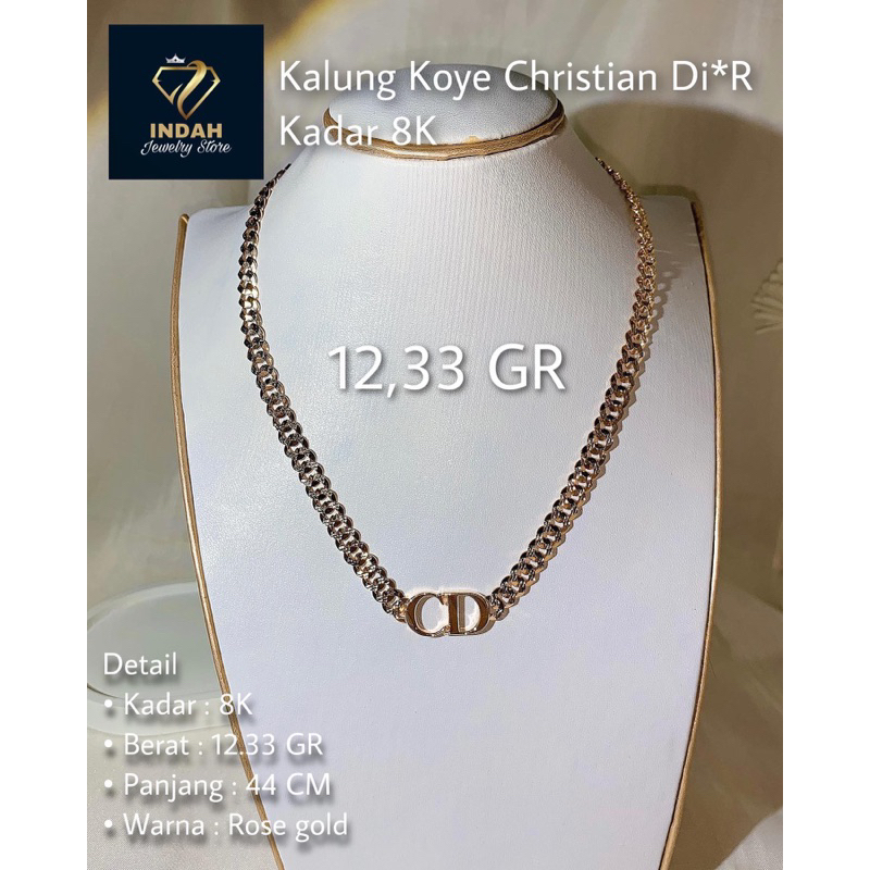 Kalung CD emas kadar 375%