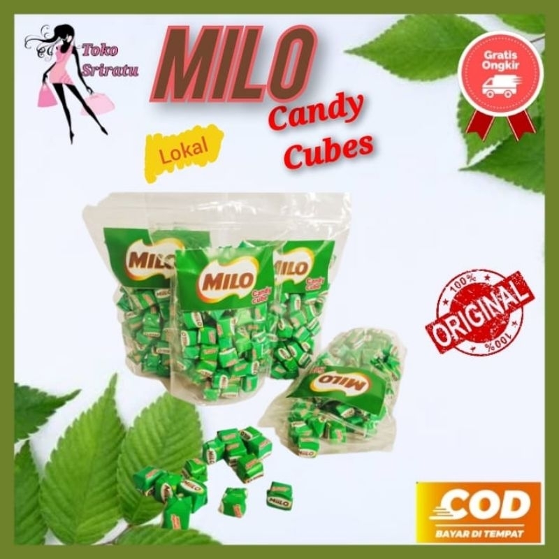 

[LOKAL] Milo / Miilo Candy Cube Lokal Isi 100, 50, 25 pcs Murah / Permen Milo Lokal