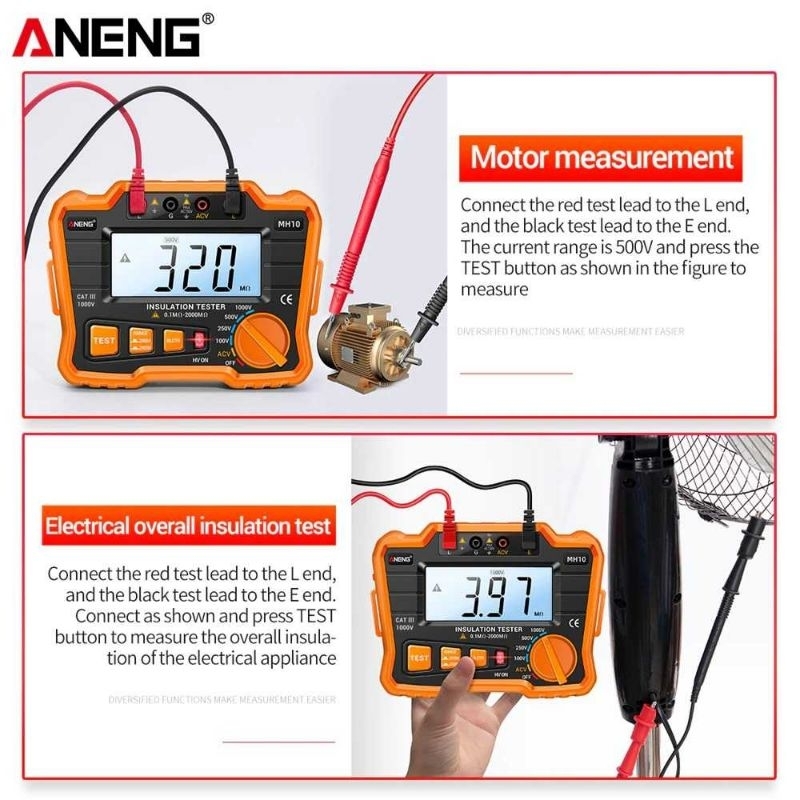 ANENG Digital Megohmmeter Multifungsi Voltage Tester - MH10