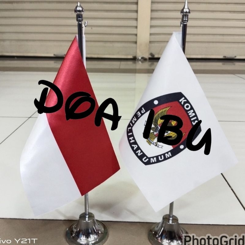 

best seller tiang stenlis meja+bendera meja INDONESIA+KPU