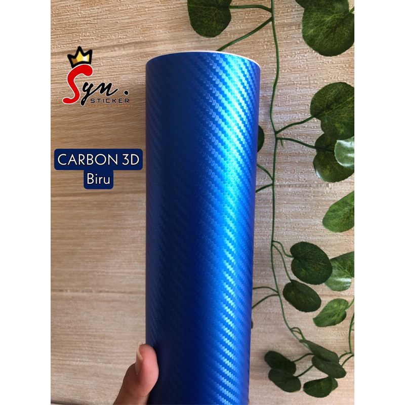 sticker skotlet carbon biru 3D tekstur kasar profix premium color vinyl (P 50cm x L 45cm)