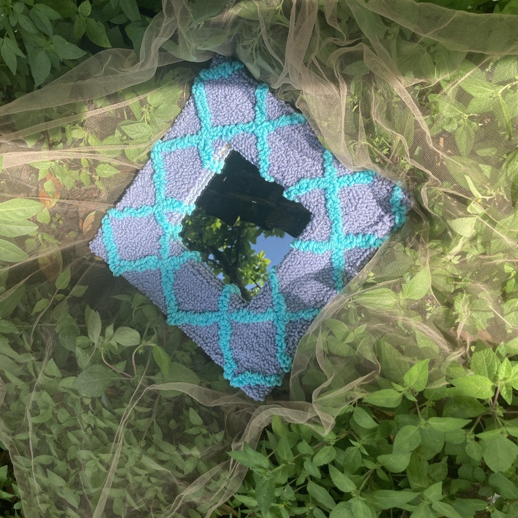 X-SQUARE Mirror Rug Punch Needle | Aesthetic Mirror