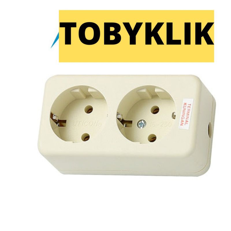 Stop kontak arde 2 lubang + Stecker HISTAR (ADZ001C)