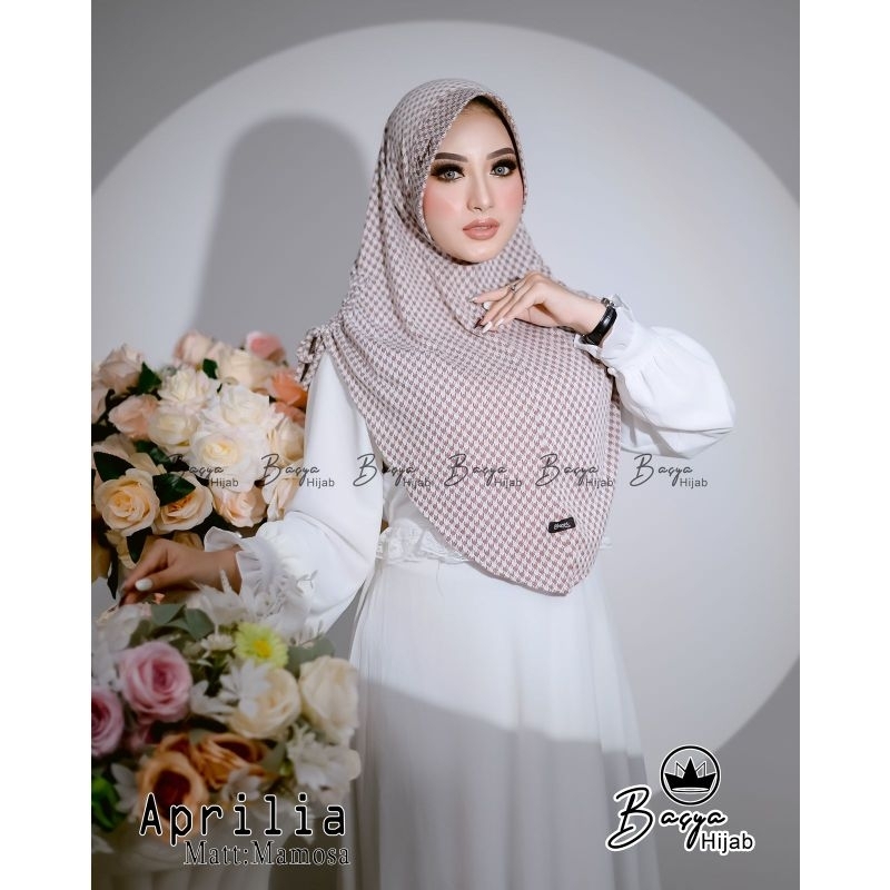 [ Basya Hijab ] APRILIA••hijab instan pet motif••hijab motif mamosa