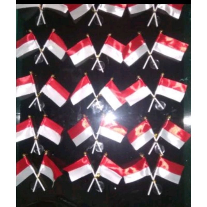 bendera Indonesia bendera silang buat kaca mobil