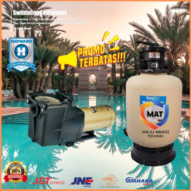 Paket Pompa Air Kolam Renang Hayward 2HP + Sand Filter Hayward S270