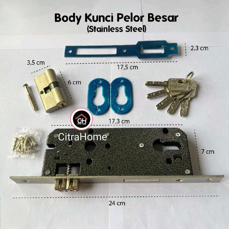 Body Pelor Kunci Pintu Besar Premium Kofuku