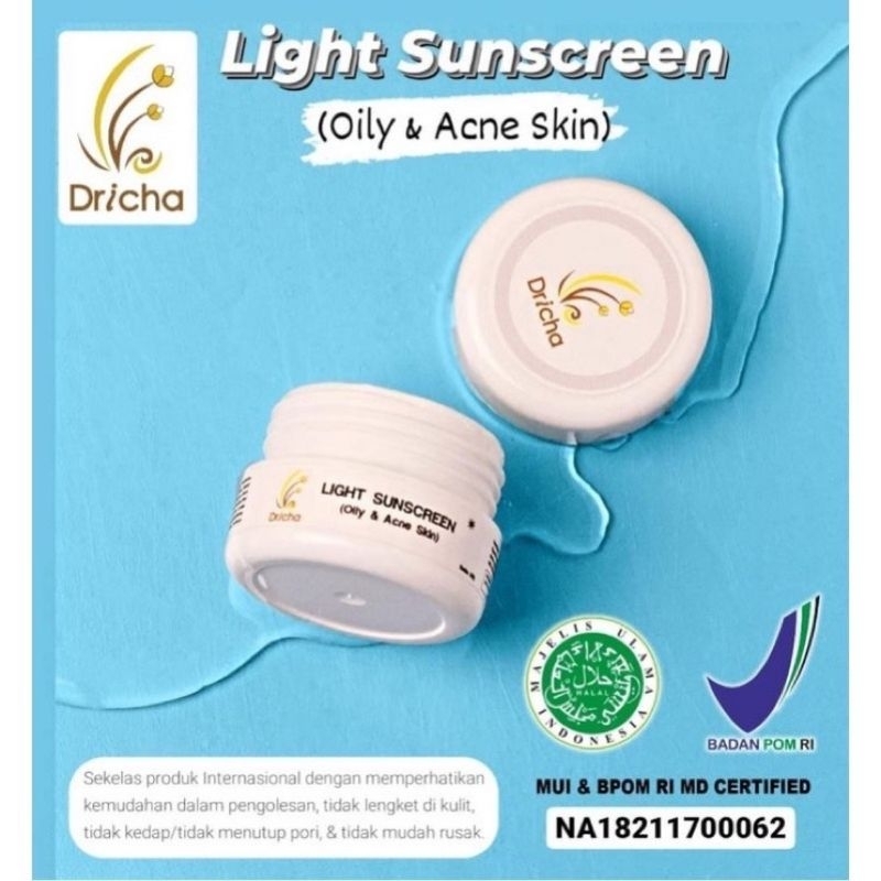 DRICHA LIGHT SUNSCREN (OILY & ACNE SKIN) BY DOKTER IKA / DR. IKA / DRICHA MOJOKERTO
