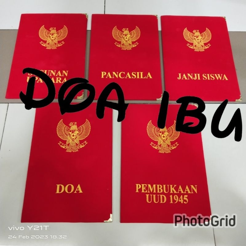 

best seller map upacara bendera map susunan upacara logo di sablon warna merah