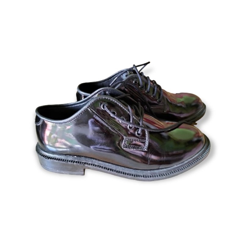 sepatu pdh pendek tali kulit asli kilap tni pdh pendek polri pdh pendek security