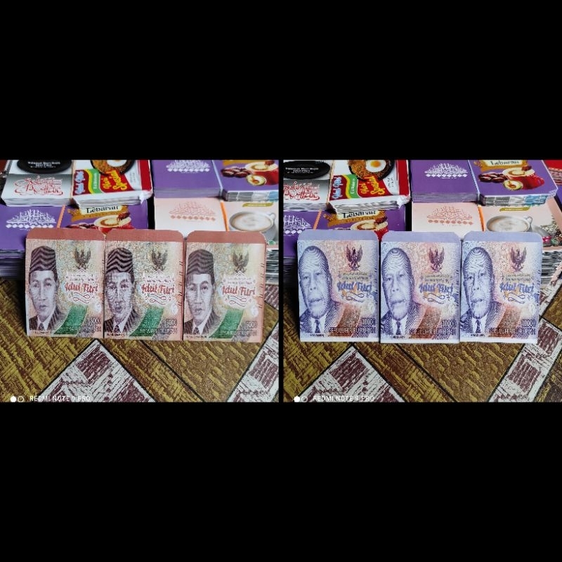 PAKET 1 GENDEL isi 10 pack isi = 100 pcs sudah dilem-Mini uang 10 pack