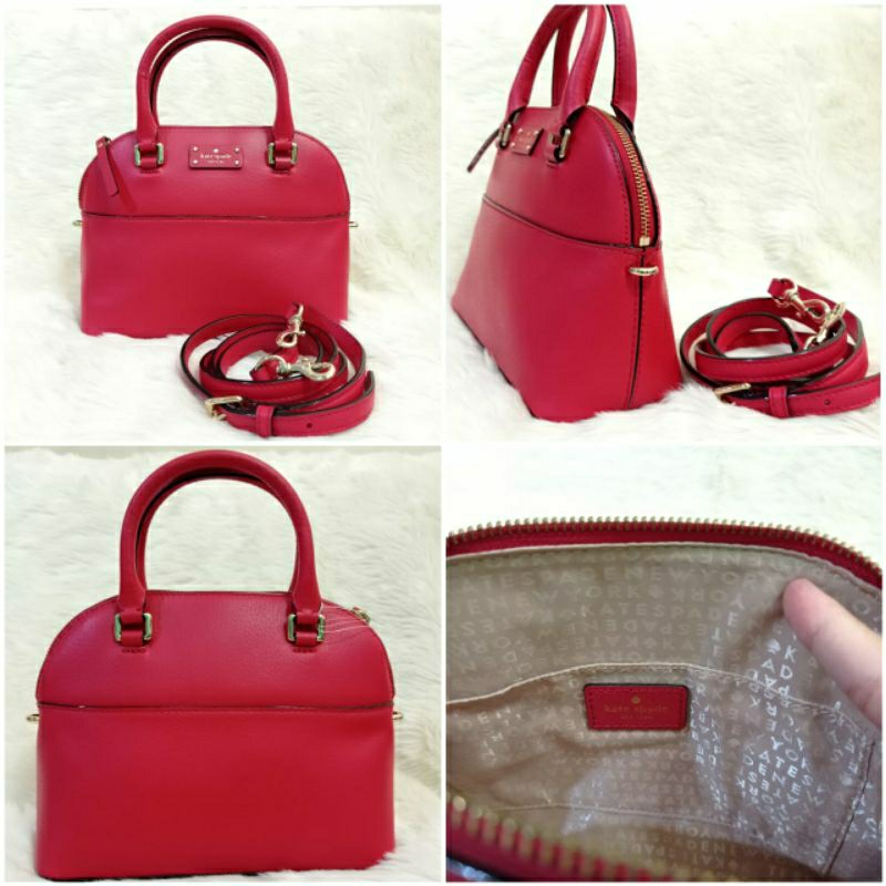 Kate Spade Wkru4928 Mini Carli Groove Street Leather Redcarpet