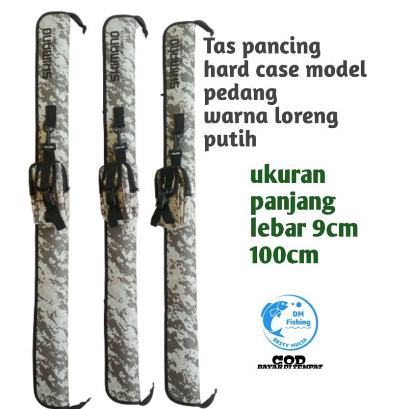 TAS PANCING HARD CASE SH*MANO  LORENG PUTIH 100CM