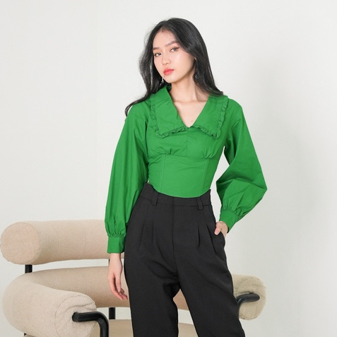 [TAVIA] MINA BLOUSE / BLOUSE WANITA / KEMEJA WANITA / ATASAN WANITA / ATASAN LENGAN PANJANG