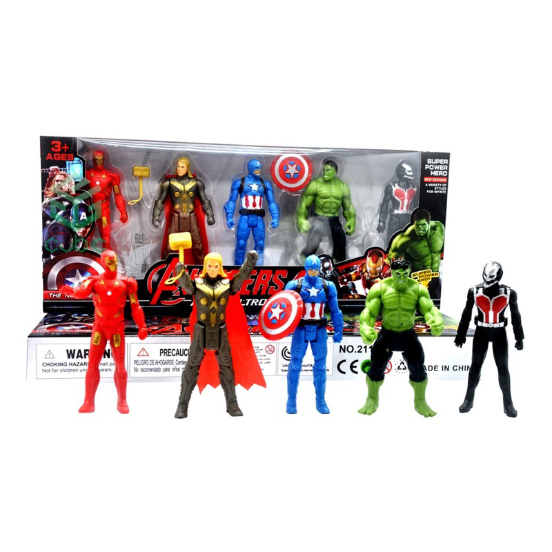 Mainan Anak 1 Set 5 Pcs Robot Superhero Mainan Anak Laki Laki SNI Avengers