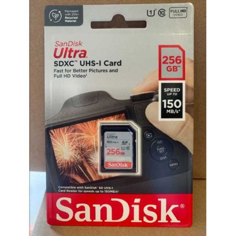 SanDisk Ultra SDXC Card UHS-I Class 10 U1 150MB/s - SDSDUNC-256G-GN6IN 256GB