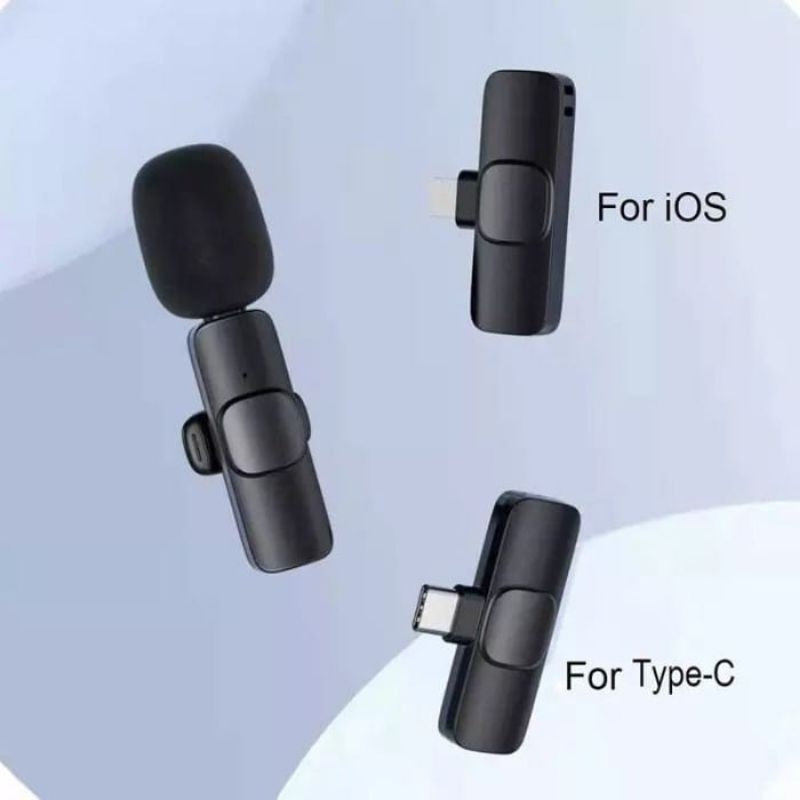 Medan Termurah Hanaiso MIC WIRELESS SEPASANG 2 DUAL HP VlOG Youtube MICROPHONE Mikrofon LAVALIER FOR ANDROID TYPE C IPHONE LIGHTNING