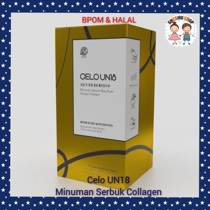 

CELO UN18 GOLD PREMIUM MINUMAN SERBUK COLAGEN CELO.BEAUTE READY STOCK