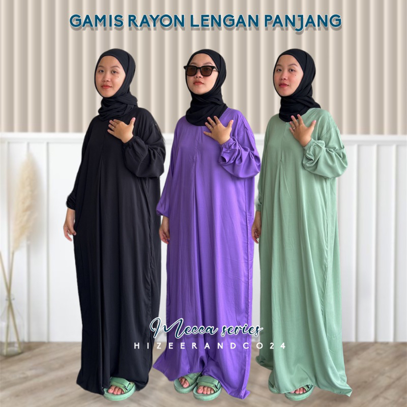 MECCA SERIES by HiZEER.OUTFIT - Daster Gamis PB 135 - Abaya Rayon Twill