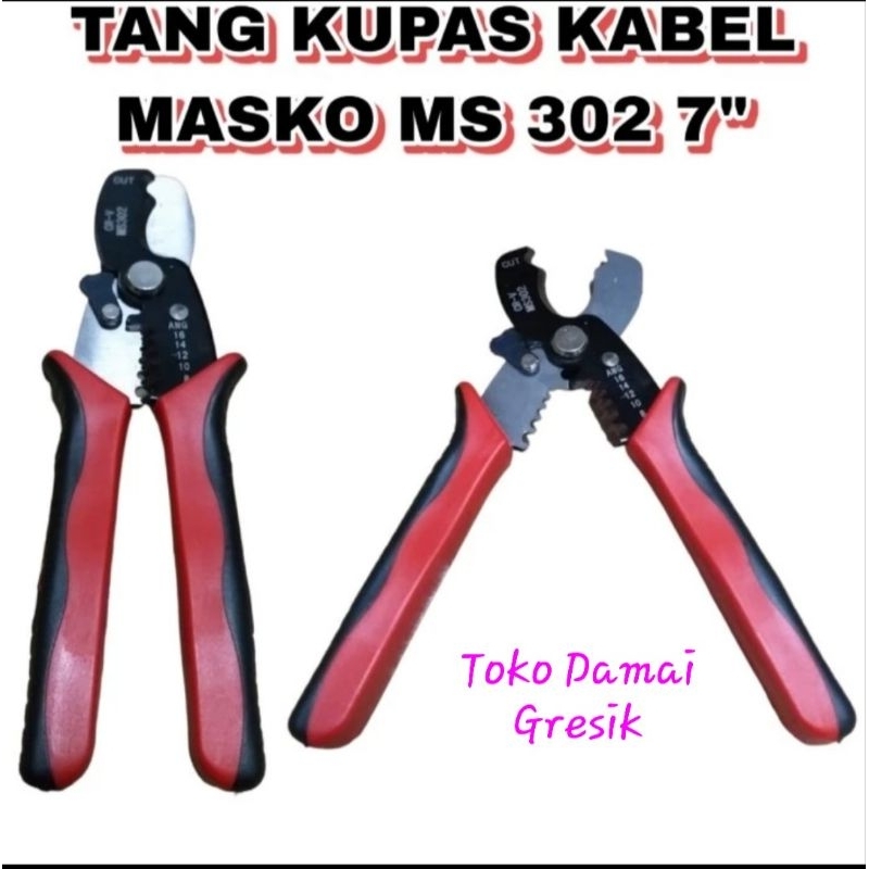 Masko Tang Potong Kupas kabel 7&quot; Berkualitas MS 302