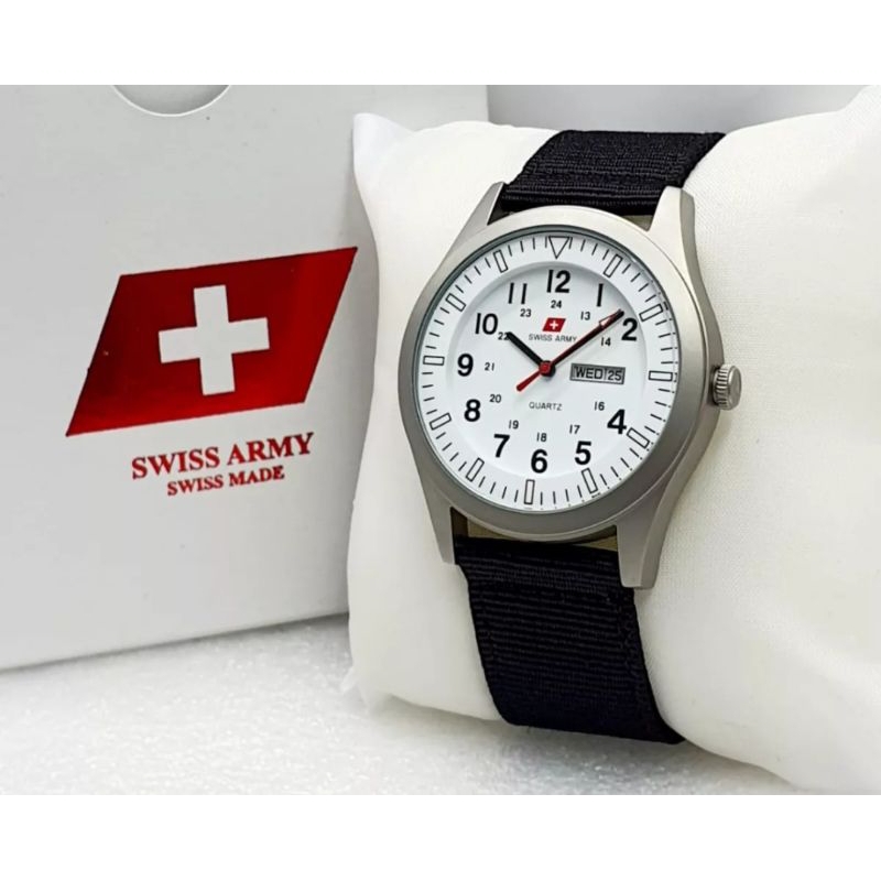 (PROMO BESAR BESARAN COD) Jam Tangan Pria Sporty Swissss tanggal aktif promo murah