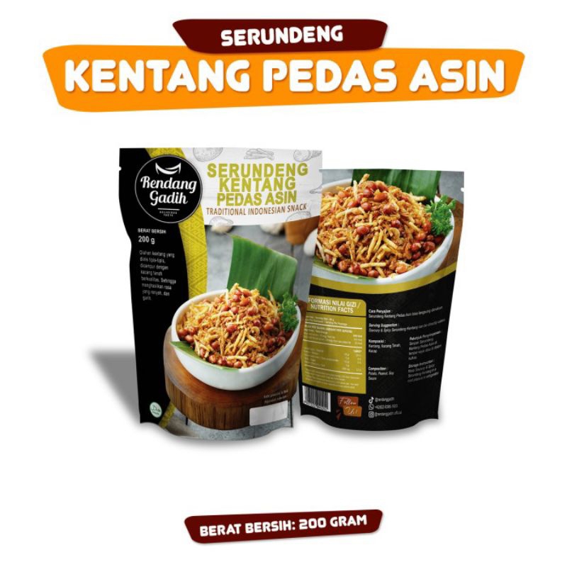 

Serundeng Kentang - Rendang Gadih - Manis