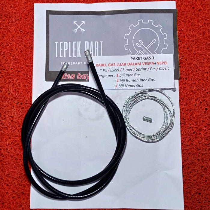 PAKET 3/Kabel Gas Luar Dalam Vespa Excel/Kabel Gas Vespa Px Excel Super Sprint Clasic