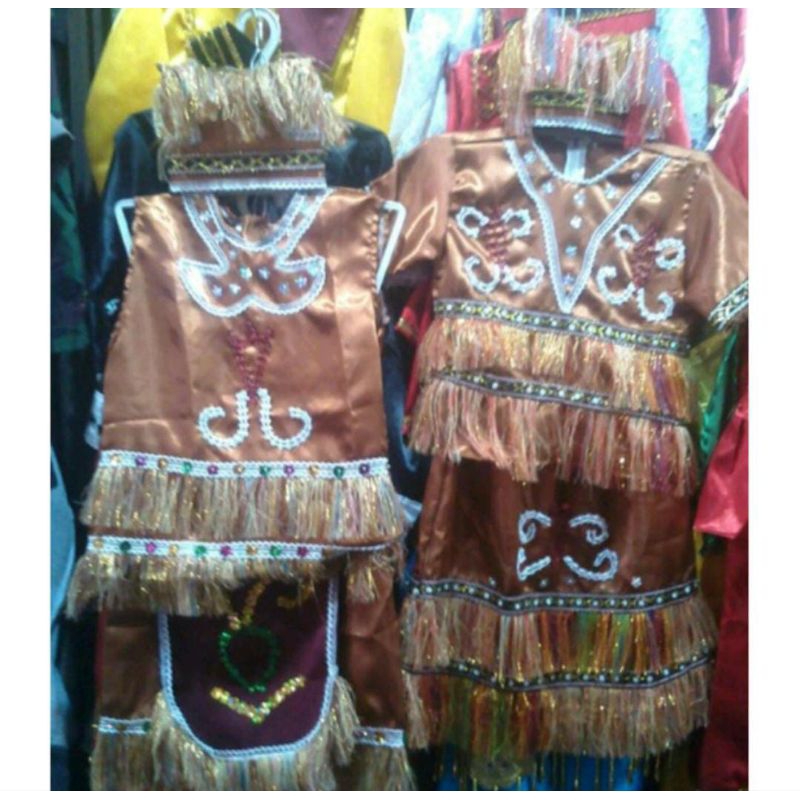 PAKAIAN ADAT ANAK BAJU PAPUA SATEN LAKI DAN PEREMPUAN